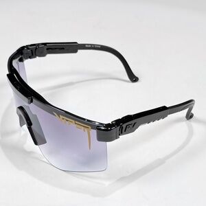 PIT VIPER The Exec Double Wide Sunglasses - NIB Black / Grey Fade - #48819-SUN3